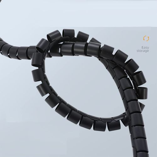 5M Cable Tidy Wire Sleeves Storage Tube Network Cable Power Cable Protective Cover Computer Cable Management Package Anti-dust Organizer Hub for TV PC Home Office 16mm Black