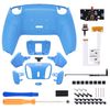 eXtremeRate Starlight Blue Rubberized Grip Programable RISE4 V3 Remap Kit for PS5 Controller BDM-030 040 050, Upgrade Board Redesigned Bottom Shell 4 Back Buttons Set -NO Controller