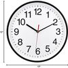 Silent Wall Clock - 12" Non Ticking Quartz Black Wall Clocks- Simple Design
