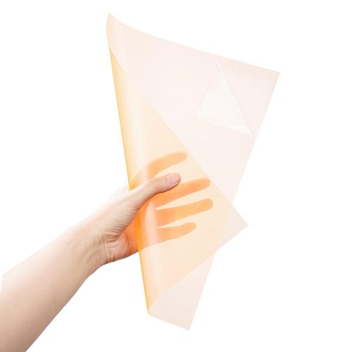10-Pack A4 Colored PVC Flexible Plastic Sheets, 0.3mm Orange Transparent Film for Office Reports, Presentation Covers, Document Protection & DIY Crafts