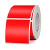 Meitaat Red Rectangle Stickers 50 x 50 MM Color Coding Rectangular Labels Vinyl Roll Self-Adhesive Waterproof Removable 500 PCS