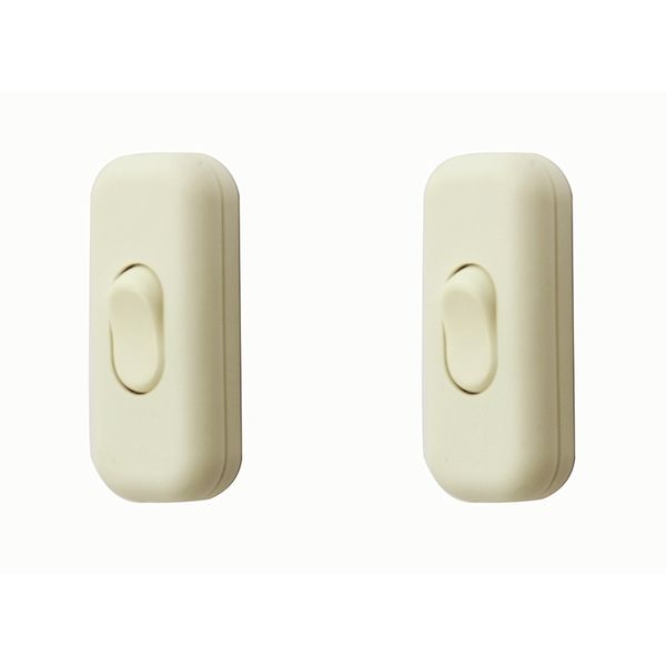 Torpedo Switch/[2 Pack] SFTlite White Inline Switch Use Inline 2 or 3 Core,Inline Lamp/Light/Bulb Switch