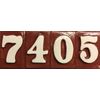 Mailbox with 3 number tile address on each side. weatherproof poly. Applewood.