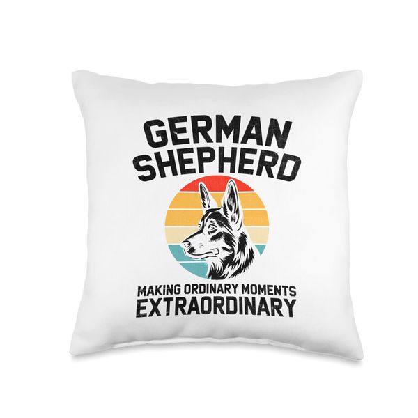 German Shepherd Making Ordinary Moments Extraordinary GSD Throw Pillow