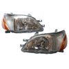 BJTDLLX Headlight Set Assembly Compatible with Toyota Echo 2000 2001 2002 Driver & Passenger Side (Left+Right)