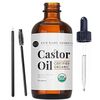 Castor Oil (2Oz), USDA Certified Organic, 100% Pure, Cold Pressed, Hexane Fre...