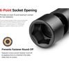 TEKTON 3/8 Inch Drive x 23 mm 6-Point Universal Joint Impact Socket | SID18123