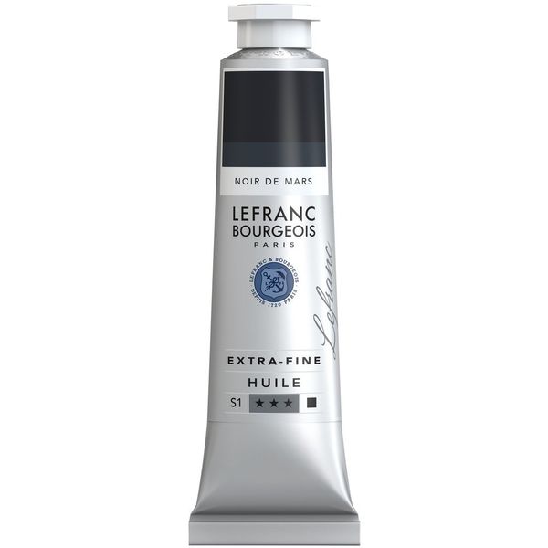 Lefranc Bourgeois, oil-based paint, Mars Black, 40ml