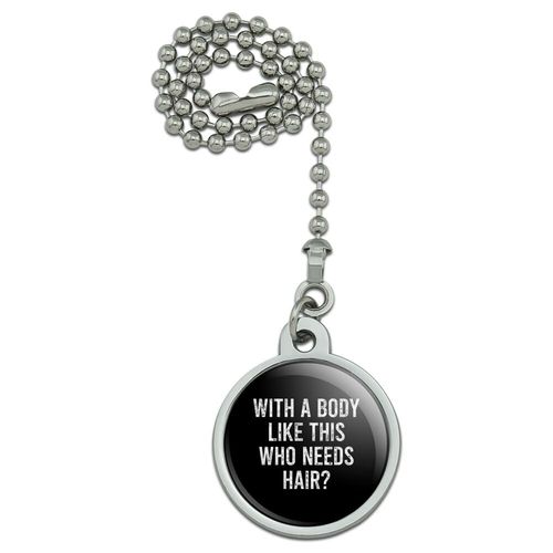 Graphics & More Who Needs Hair Ceiling Fan and Light Pull Chain