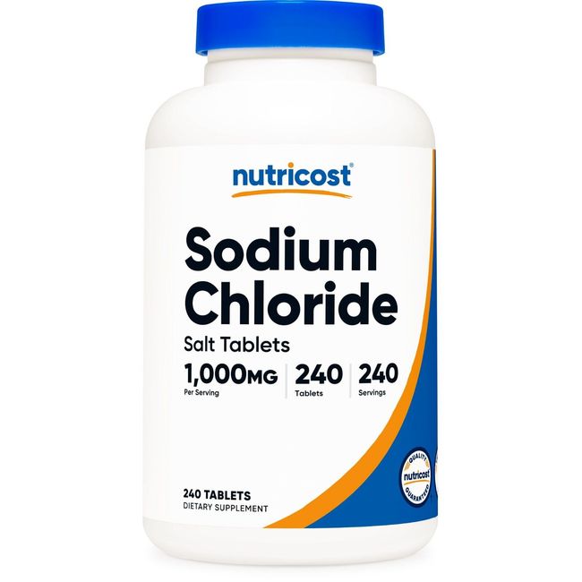 Nutricost Sodium Chloride 1000mg, 240 Tablets - Salt Tablets