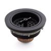 Signature Hardware, 3-1/2" Wing Nut Basket Strainer - Flat Black