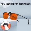 VIEWBETTER 3 Pack Clip On Blue Light Blocking Glasses for Eyes Strain & Light-Sensitive Flip Up Computer Gaming Clips VB802