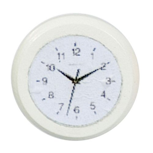 Melody Jane Dolls Houses Dollhouse Miniature 1:12 Scale White Wall Clock #T8452
