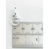 Oval plain disc sterling silver charm pendant .925 x 1 Discs charms