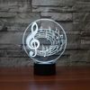 1 PCS 3D LED Night Light Musical Notes led Touch Table Desk Lamp KID Gift USB