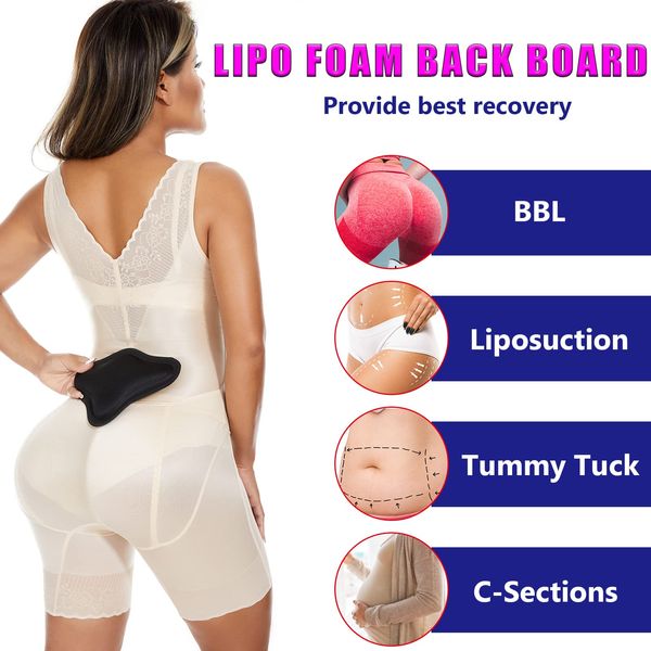 Lipo Foam Back Board, BBL Lumbar Molder, Lipo Board Post Surgery, BBL Post Surgery Supplies, Back Compression Lipo Foam Board, Tabla Moldeadora for BBL & Liposuction Post Surgery Recovery(Black)