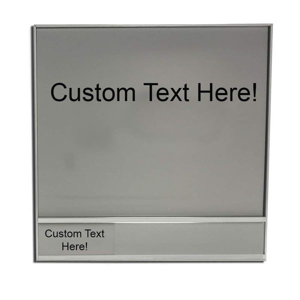 Customizable Framed Conference Room Slider Sign (Silver, 6x6)