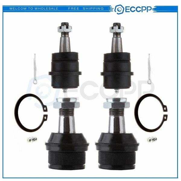 4Pc For 1994-1999 Dodge Ram 1500 Suspension Kit Front Lower Upper Ball Joints