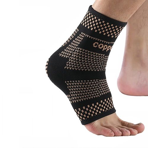ACSPORTSCARE Ankle Support Brace – Protective Foot & Heel Wrap Compression Breathable Sleeve for Sprains, Tendonitis, Achilles Unisex Stress Pain Relief| Ankles Strength Protection Wear (M)