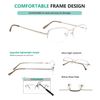 Eyekepper 5-Pack Metal Half-Rim Spring Hinges Reading Glasses Include Computer Readers +1.75