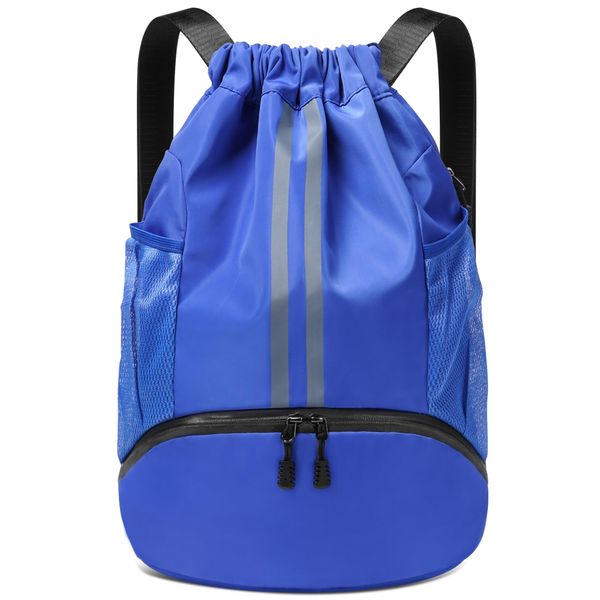 CHEPULA Drawstring Bags,PE Bags Drawstring Gym Bag,String Swimming Bag Drawstring Backpack with Shoe Compartment Suitable for Sports, School, Gym, Travel, Swimming and Holidays