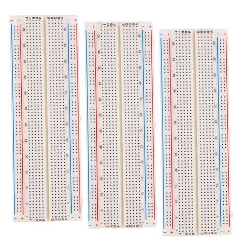 KKHMF 3pcs MB-102 830 Tie Point Breadboard Solderless Breadboard Printed Circuit Lab Board
