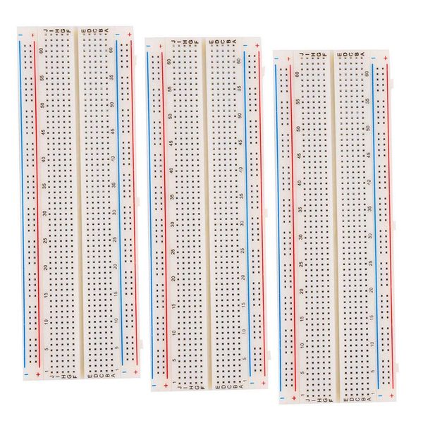 KKHMF 3pcs MB-102 830 Tie Point Breadboard Solderless Breadboard Printed Circuit Lab Board