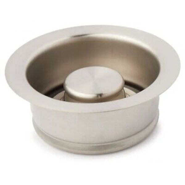 Signature Hardware Garbage Disposer Flange & Stopper in Brushed Nickel RS-931-BN