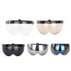T.Y.G.F Helmet Visor 3 Snap Motorcycle Universal Shield Aviation Shield Silver Mirror Unisex (A)