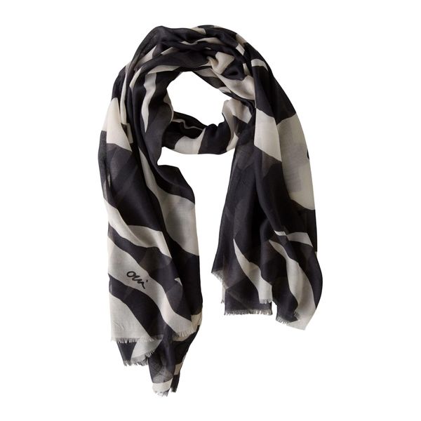 Oui Damen Schal Alloverdruck lässig geschnitten Alloverprint Freizeit, Festlich, Business Polyester