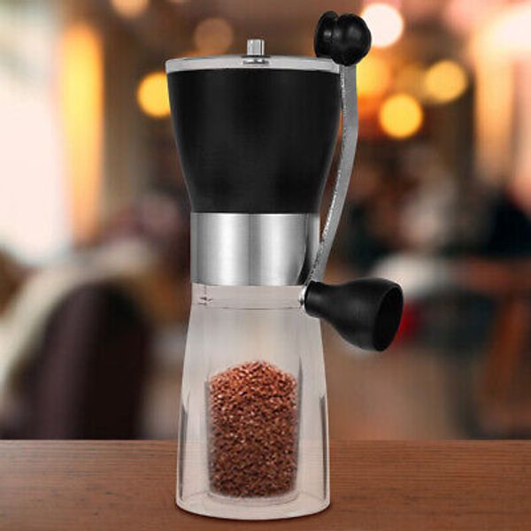 Manual Coffee Grinder with Ceramic Burrs Hand Coffee Mill Portable Coffee~