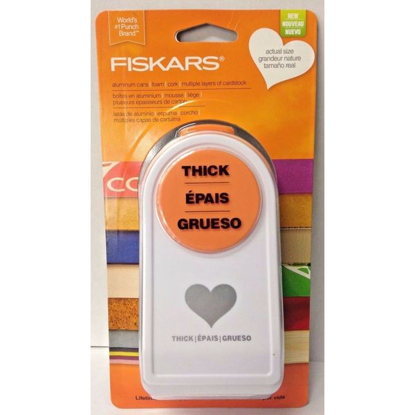 Fiskars 108960-1002 Thick Material Punch 1.5" Heart Shape Punch