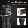 3Pcs Tactical Flashlight Mini USB Rechargeable Super Bright Lamp 5 Modes Light