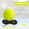 2Pcs Practice Tennis Training Ball String Self-Study Elastic Tennis Training Ball Durable Tennis Trainer Replacement Ball for Beginner Single Player