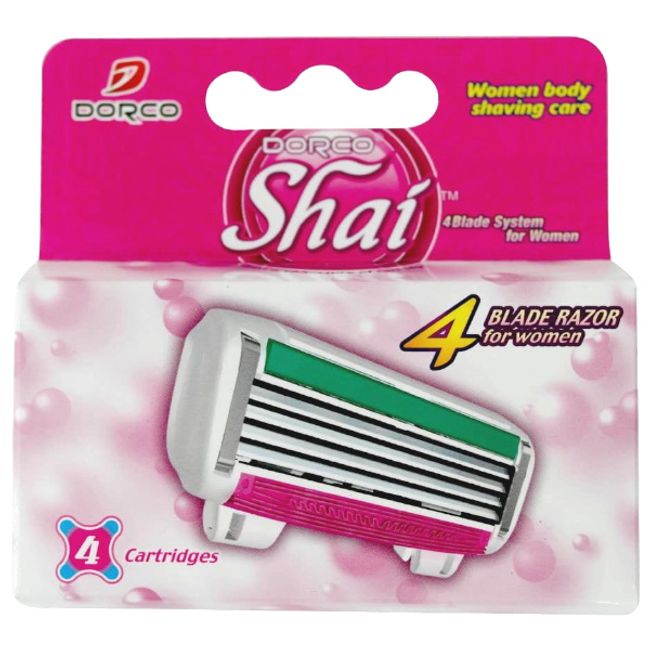 DORCO JAPAN Co., Ltd.<br> Shai4 Women&#39;s Replaceable Razor 4 Blades 4 Replacement Blades [Drug Pure Rakuten Market Store] [RCP]