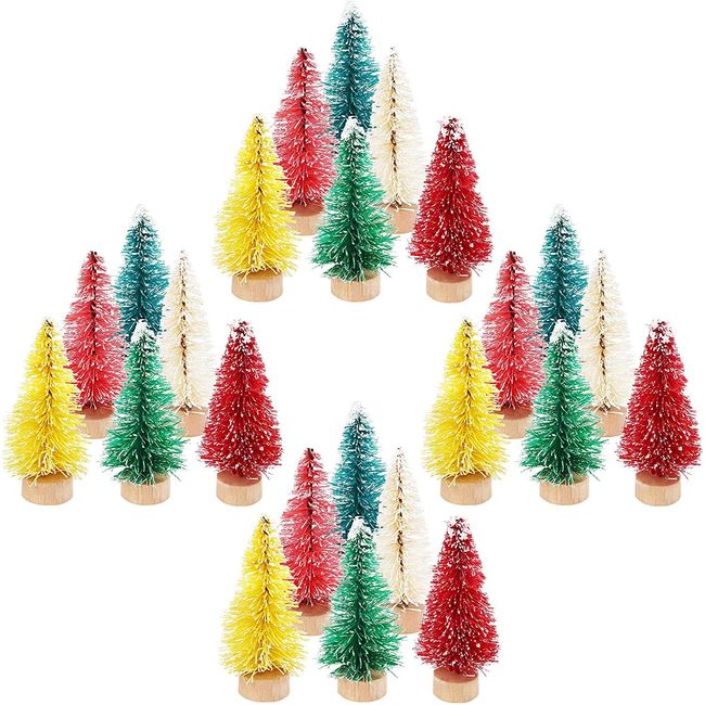 ZOYUBS Christmas Tree, Mini Tabletop, Set of 24, Tabletop, Mini Christmas Tree, Christmas Tree Decoration, Table Mini Tree, Christmas Decoration, Tabletop, Mini Snow Pine, Christmas Goods, Mini