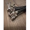 6-PACK 12”  Kirlin 1/4" Mono Black Right Angle Patch Cables - Ships Free!