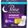 Poise Incontinence Pads , 8 Drop, Overnight Absorbency, Extra-Coverage 36 count