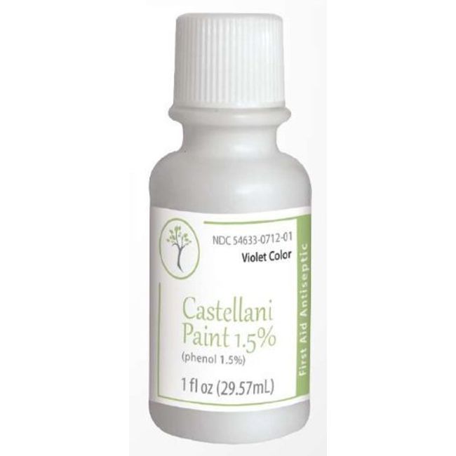 Castellani Paint Phenol 1.5 Percent Modified Violet Color First Aid
