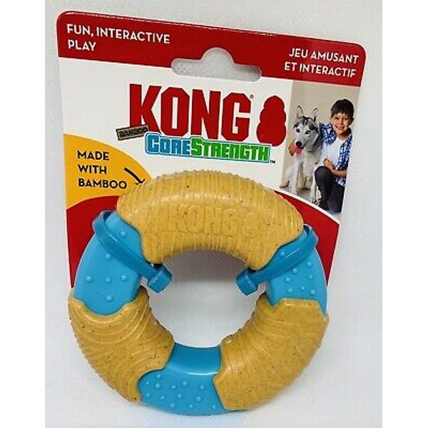 KONG CoreStrength Large Bamboo Ring Teeth Cleaning Dog Chew Toy NEW!!