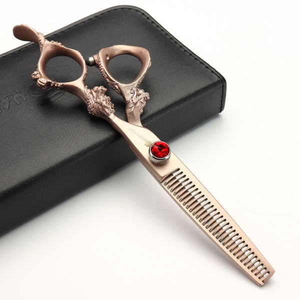 6 Inch Hair Cutting Scissors Set, Hair Scissors, Thinning Scissors, Rose Gold 440c