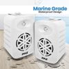Pyle 4” 2-Way Indoor/Outdoor Speaker System - 1/2” High Compliance (White)