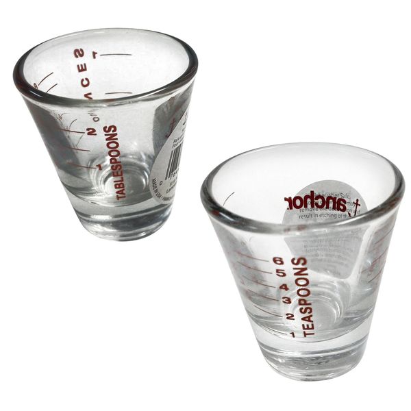 Diamond Visions 1 oz. Clear Glass Measuring Shot Glass