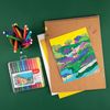 Fonzell Sketch Markers - 12 Colours Double Sided Tips Water Based Ink