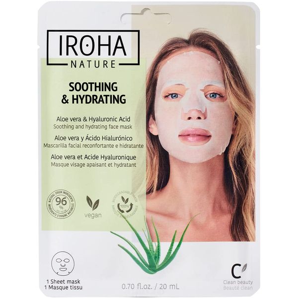 Iroha Gesichtsmaske Aloe Vera, Green Tea und Ginseng, (23 ml)