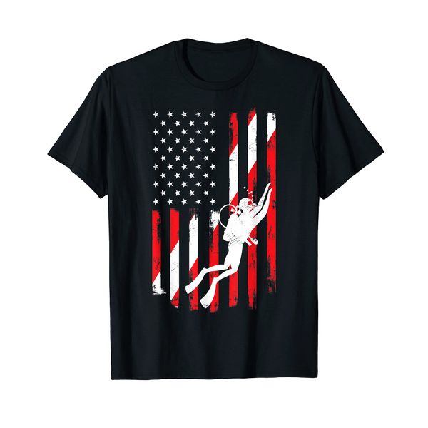 Diver Down Dive Flag Scuba Diving American Flag T-Shirt