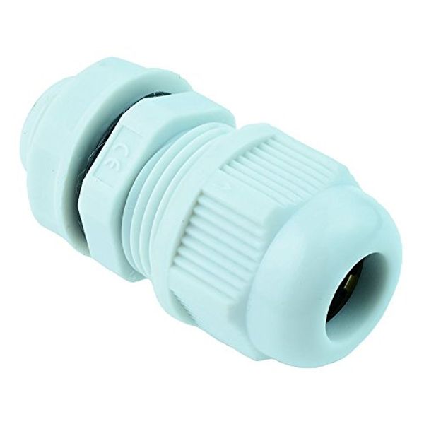 6-10mm Grey Cable Gland M16 IP68 Waterproof Adjustable Stuffing Gland (Quantity 5)