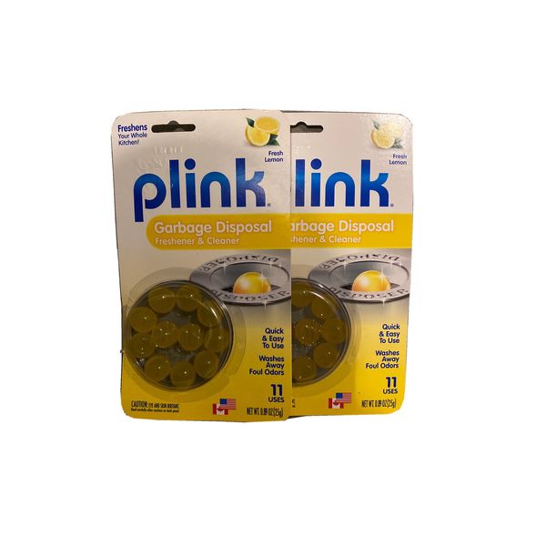 💫Lot Of 4 New Plink Garbage Disposal Freshener & Cleaner -11 Uses Fresh Lemon💫