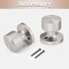knobelite 2 Pack Dummy Knob Satin Nickel Closet Door Knobs Single Side Non-Turning, Inactive Interior Round Knob