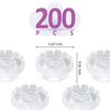 Teenitor 200 Pack Eyelashes Extension Volume Lashes Fan Blossom Cups, Glue Holder and Lash Organizer Supplies Tools